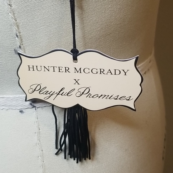 NWT Hunter McGrady Cross Halter Bikini Top 38DD 38E Red Cross neck - Picture 6 of 12